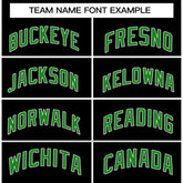 Custom Black Green-White Stripe Fashion Tops Breathable Basketball Jersey